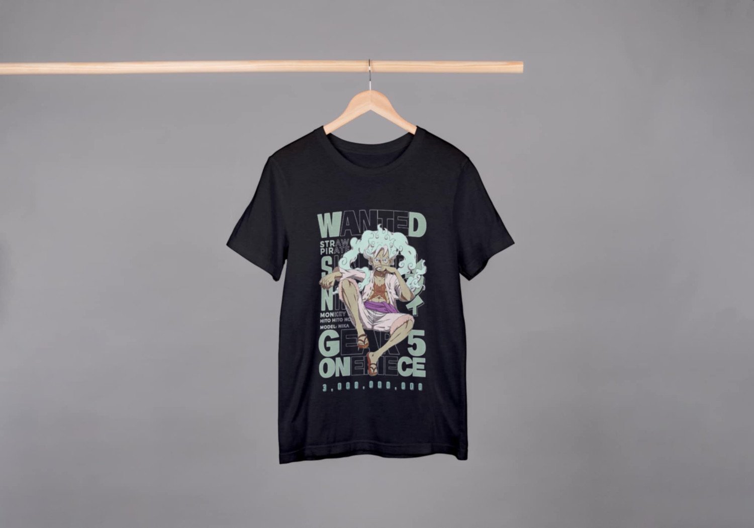 One Piece - Gear 5 Luffy “Wanted” T-Shirt | Dusty Wears